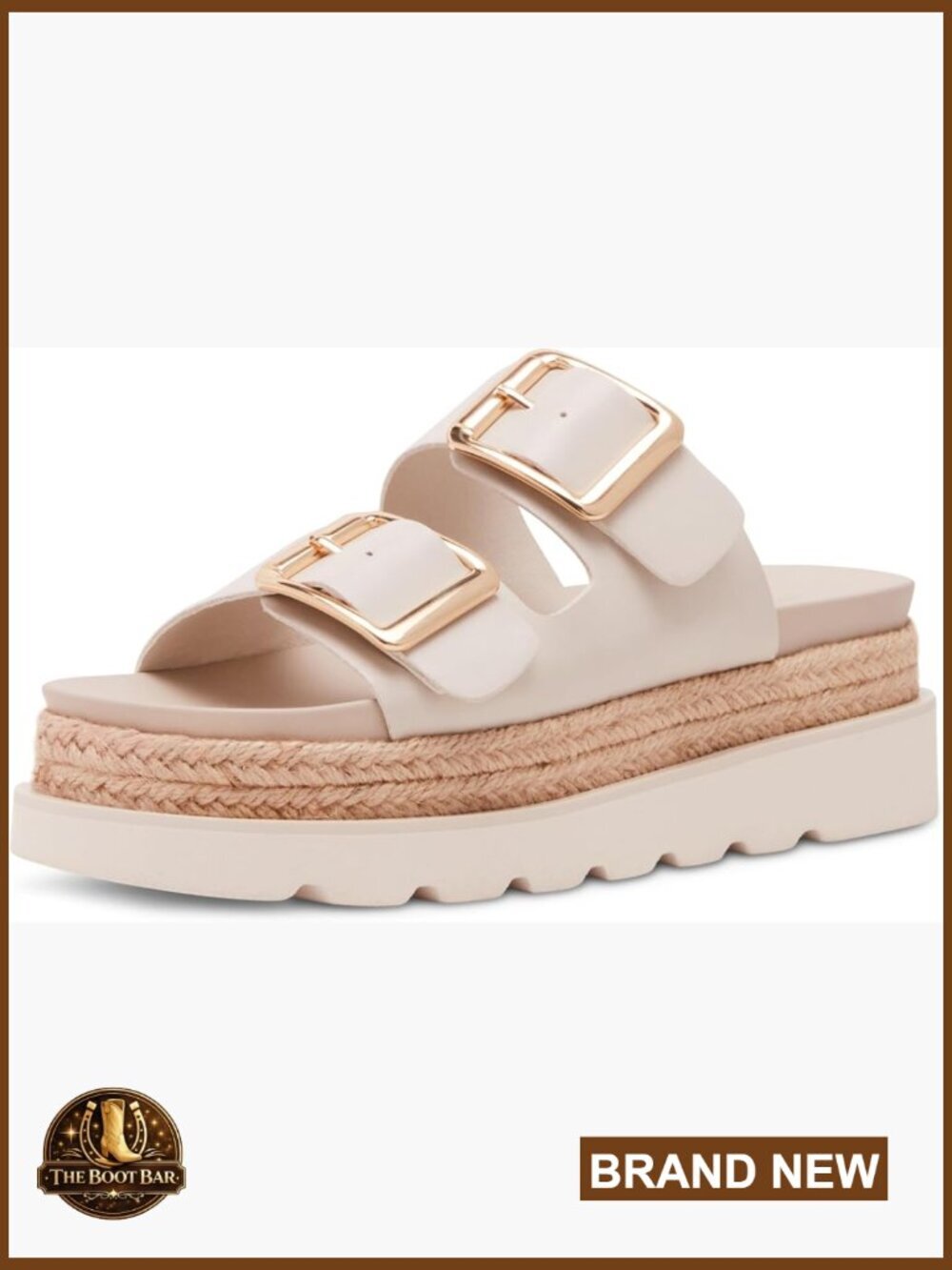 Women's Platform Sandals with Espadrille Sole, Cushioned Footbed, Ankle Strap